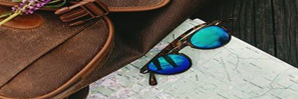 Global exchange cambio de moneda - mochila, mapa y gafas de sol 