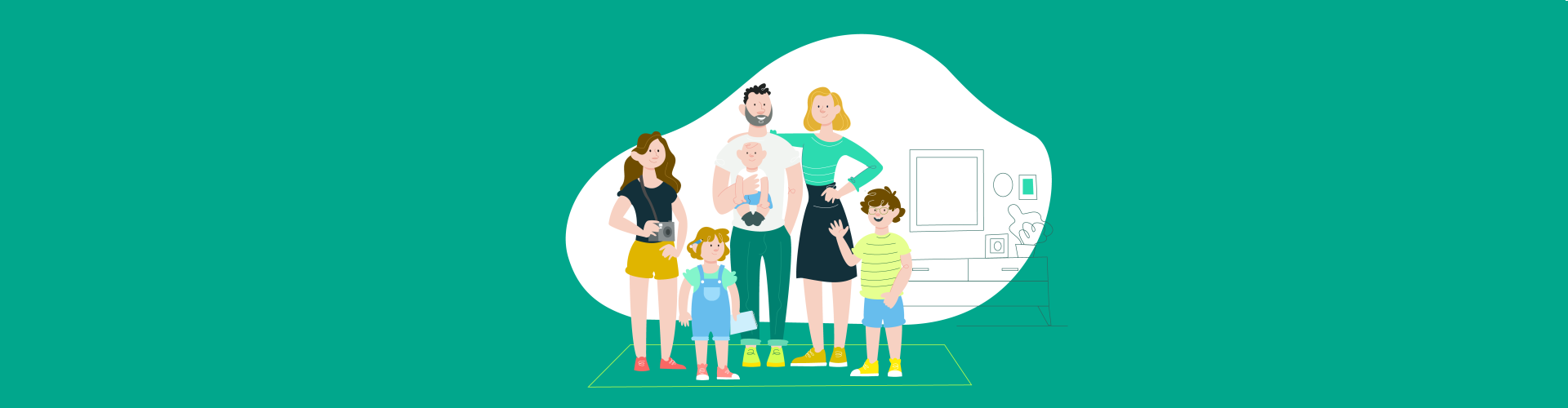 Promocion Programa en Marcha - Dibujo de una familia compuesta por padre madre con sus hijos Promocion Programa en Marcha - Dibujo de una familia compuesta por padre madre con sus hijos