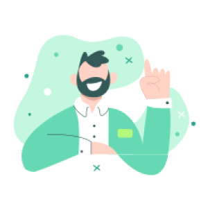 En los casos en los que únicamente se cumpla el requisito principal: ilustración hombre sonriendo levantando un dedo